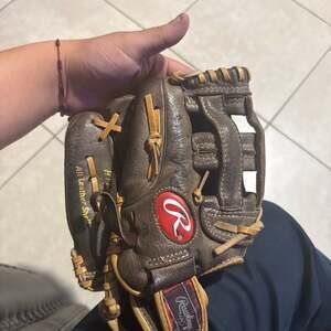 Rawlings All Leather Shell Youth Baseball Glove - Brown